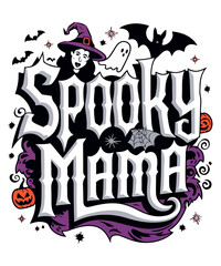 Halloween T-Shirt for Spooky Mama T Shir