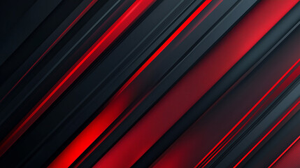 Fototapeta premium Abstract red and black diagonal lines with sleek layered design