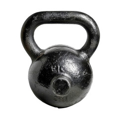 A black kettlebell resting on a surface, showcasing its sturdy design ideal for weightlifting and strength training at home or in the gym