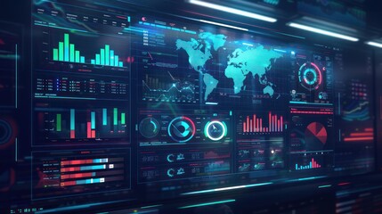 Fototapeta premium Futuristic Digital Interface