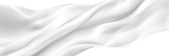 Fototapeta premium Smooth white fabric with soft flowing folds and elegant drapery, creating a minimalist and luxurious texture, perfect for backgrounds, textiles, and clean design concepts 