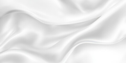 Naklejka premium Smooth white fabric with soft flowing folds and elegant drapery, creating a minimalist and luxurious texture, perfect for backgrounds, textiles, and clean design concepts 