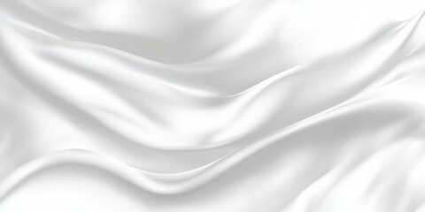 Smooth white fabric with soft flowing folds and elegant drapery, creating a minimalist and luxurious texture, perfect for backgrounds, textiles, and clean design concepts
