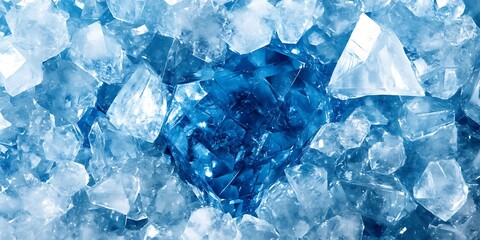 Obraz premium Blue Crystal Mineral Stone. Gems. Mineral crystals in the natural environment