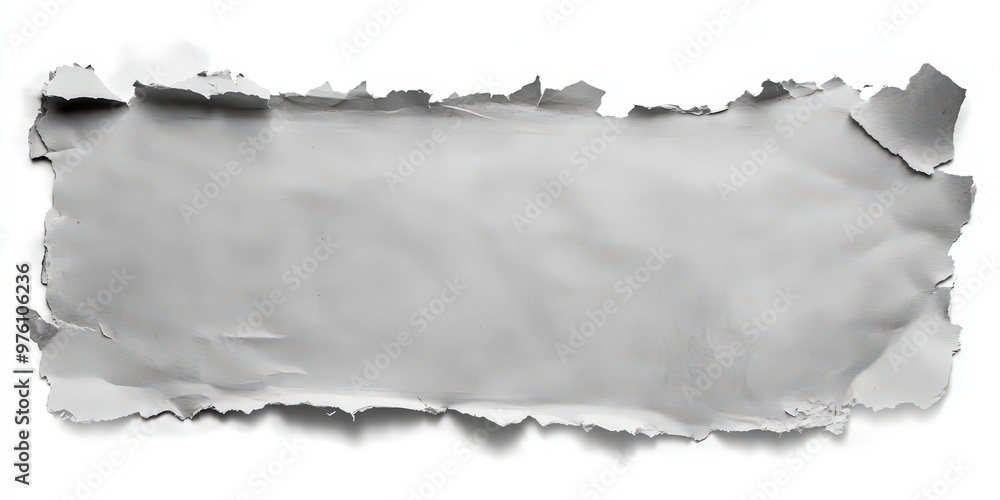 Poster torn paper texture with rough edges for background use