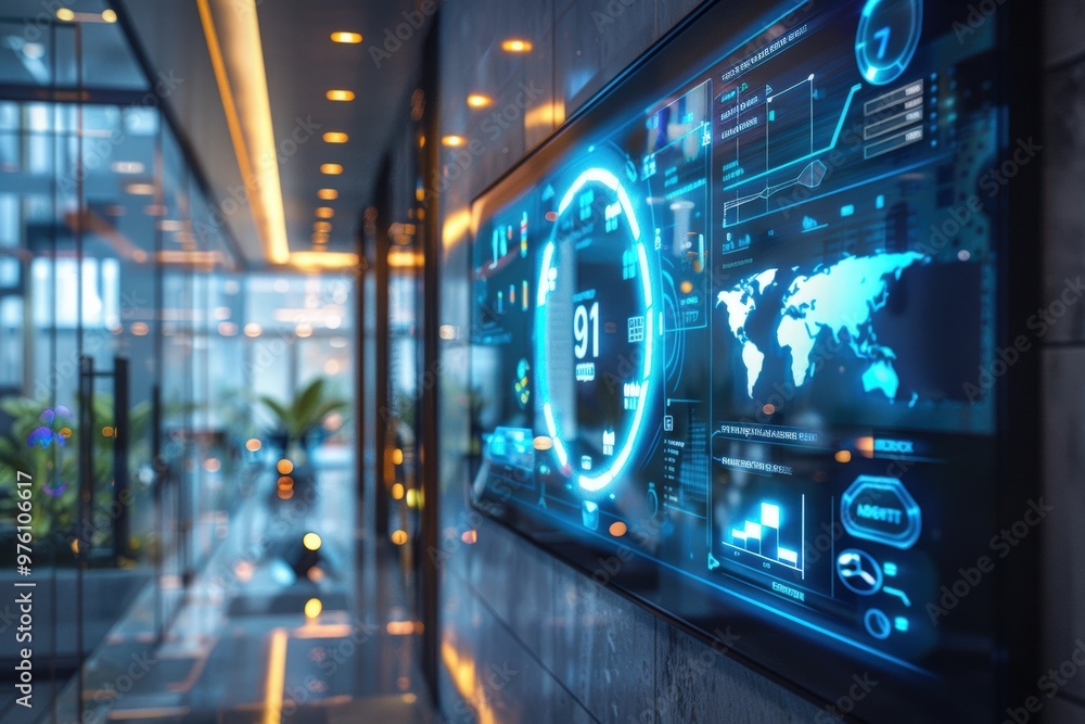 Poster smart office building with automated systems: real-time energy management for a high-tech future