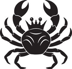 king crabs silhouette vector illustration.