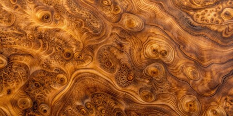 Close up view of an end grain burl walnut wood texture