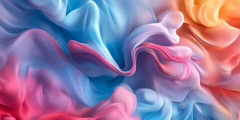 Obraz premium Harmonious Symphony of Vibrant Colors in Fluid Motion, Creating a Dynamic and Three-Dimensional Visual Experience