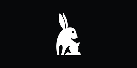 creative rabbit logo, with a modern concept.vector
