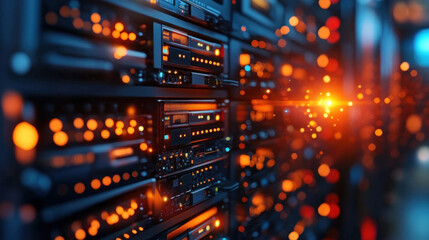 Naklejka premium A mining rig filled with GPUs, running at full capacity, illustrating the process of mining for cryptocurrency.