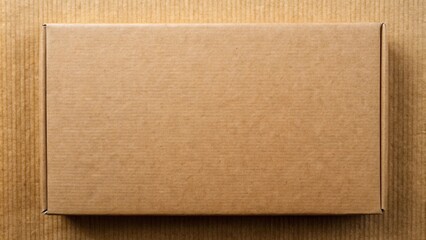 Brown paper box texture with empty space for text or design mockup