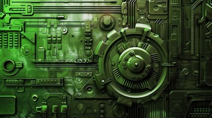 Fototapeta premium Futuristic Green Machine