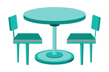 Set with chairs and table for office cafe restaurant