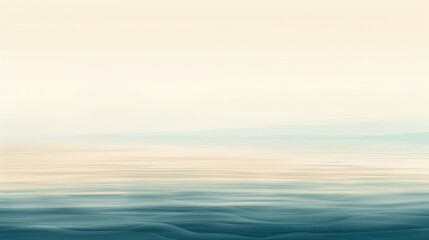 Abstract Seascape with Blurry Horizon