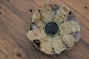 Tempe Goreng ( Fried Tempeh ), traditional indonesian culinary food made from soybean