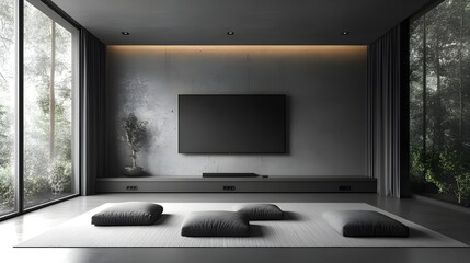 Fototapeta premium modern living room design, elegant minimalistic interior designs, home architecture ideas, renovation ideas,luxury modern house interior design for real estate housing project 
