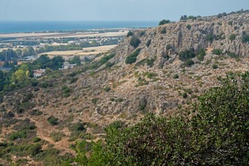 Mount Carmel National Park, Haifa, Israel. Panorami view
