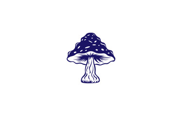 Cartoon mushrooms. Vector illustration, print for background, print on fabric, paper, wallpaper, packaging.