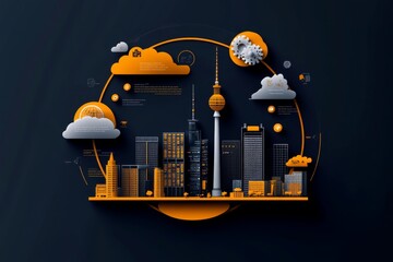 Berlin's Tech Start-Up Scene visualized in a business infographic, showcasing the city's growing influence as a hub for innovation and entrepreneurship