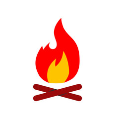 campfire, bonfire, burn icon vector
