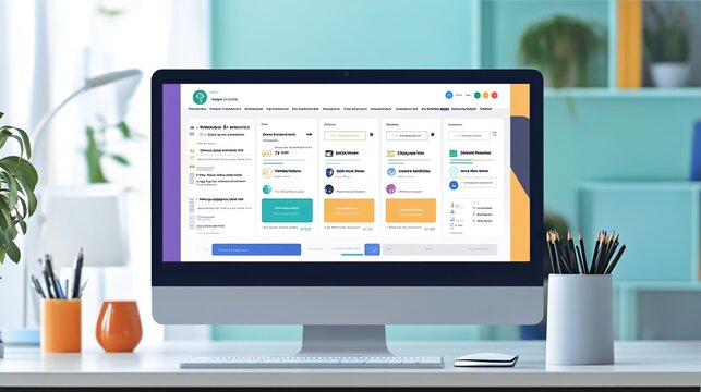 An online education platforms dashboard, displaying personalized learning recommendations and course progress.