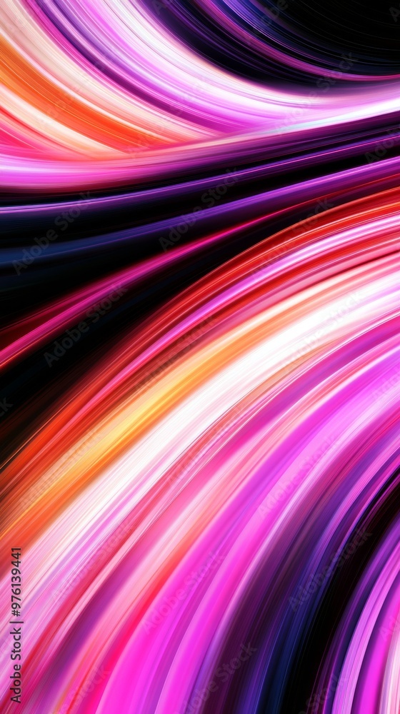 Poster abstract colorful lines creating wavy pattern background