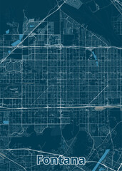 Escondido, California, USA artistic blueprint map poster