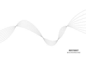 Abstract wave element for design. Digital frequency track equalizer. Stylized line art background. Vector illustration. Wave with lines created using blend tool. Curved wavy line, smooth stripe.