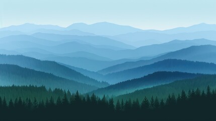 Obraz premium Blue Mountain Ranges