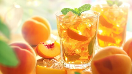 Refreshing Peach Iced Tea