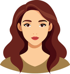 Beautiful young woman vector art . This is an editable and printable vector eps file.