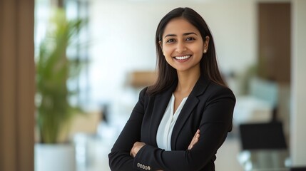 Obraz premium Portrait of a confident indian business woman wearing formals