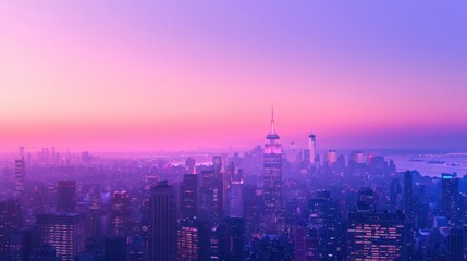 Obraz premium Cityscape at Sunset