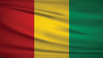 Flag officially Republic of Guinea, Background Illustration 4K