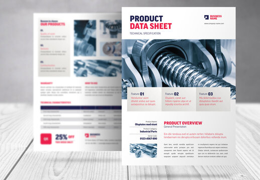 Product Data Sell Sheet Template 