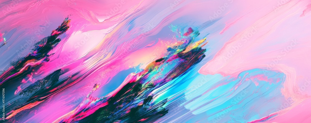 Poster abstract colorful background creating dynamic swirling pattern
