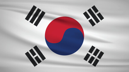 National Flag of South Korea Background Illustration 4K