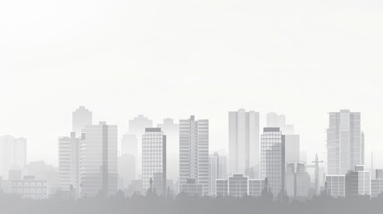 Obraz premium Cityscape in Fog