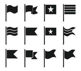 Fototapeta premium Different flag icons set. Vector illustration
