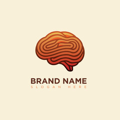 Modern Eye Catchy Vector Brain Logo Design