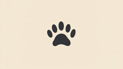 A simple paw print design. It could be used for a dog or a cat.