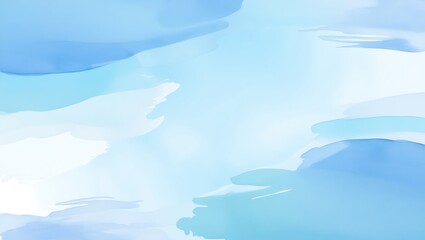 Obraz premium Soft Gradient Hues of Blue and White in a Dreamlike, Watercolor-Style Sky