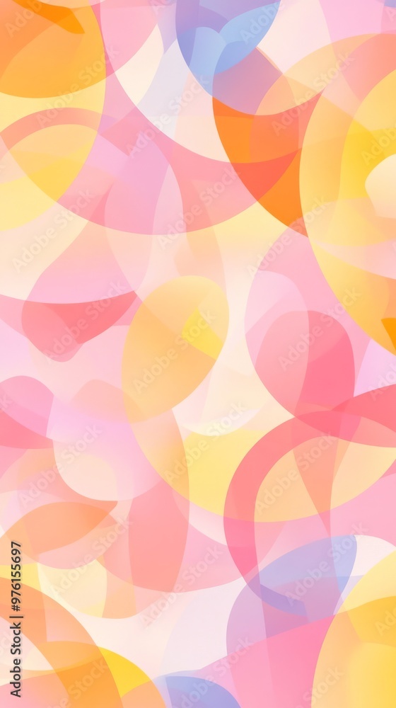 Poster abstract background with overlapping translucent circles creating pastel gradient