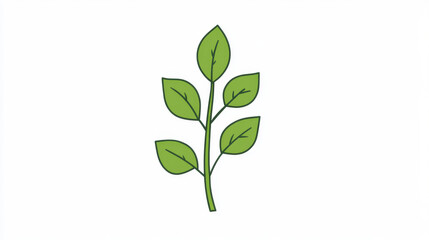 A simple drawing of a plant, perfect for use as an icon. It's on a plain white background, so it's easy to see.