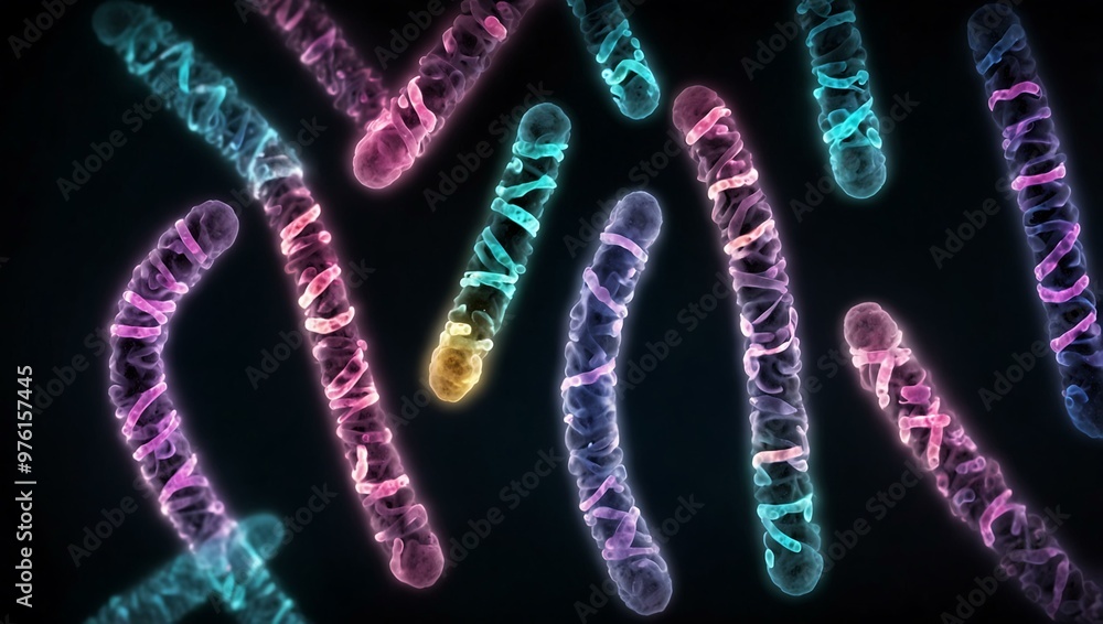 Poster illuminated chromosomes with methylation and histone modifications.