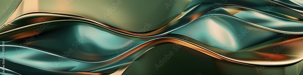 Poster an artistic 3d abstract background featuring fluid geometric patterns and subtle gradients in shades