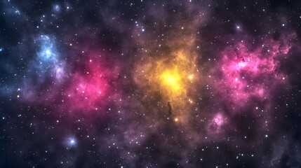 Nebular Nexus : Here, the cosmic veil thins&mdash;a nexus where dimensions converge. The absence of red and yellow intensifies the mystery, emphasizing the vastness of space. Use this image for sci-fi 