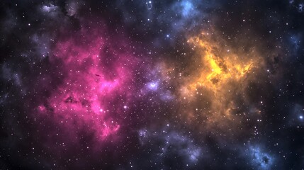 Fototapeta premium Nebular Nexus : Here, the cosmic veil thins—a nexus where dimensions converge. The absence of red and yellow intensifies the mystery, emphasizing the vastness of space. Use this image for sci-fi 