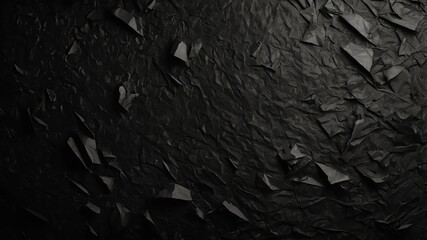 Fototapeta premium Abstract Crumpled Black Paper Texture
